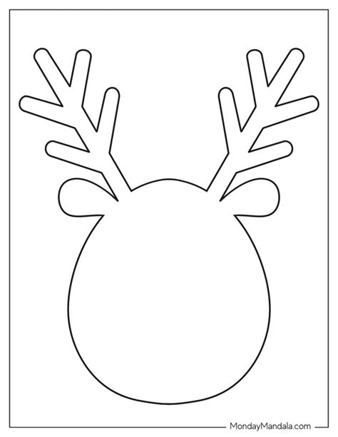 Reindeer Face Printable Template