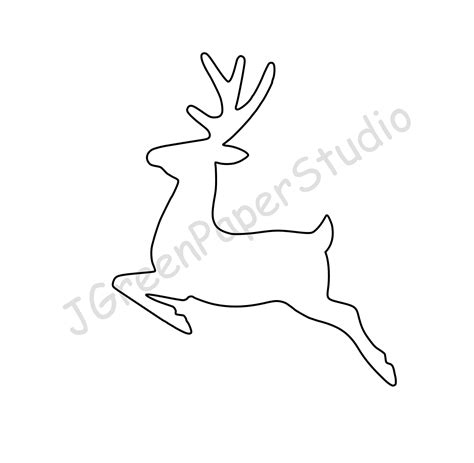 Reindeer Printable Stencil