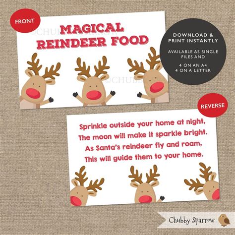 Reindeer Time Filler Printable