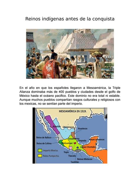 reinos indigenas antes de la conquista