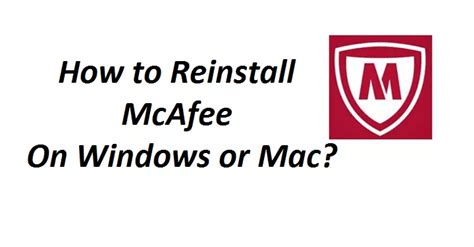 reinstall my mcafee account