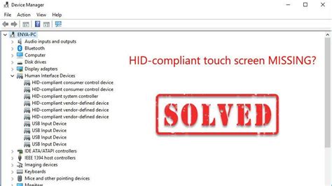 reinstall touchscreen driver windows 10
