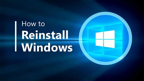 Reinstalling Windows 10