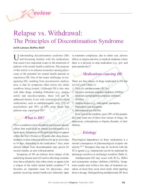 Relapse Vs Withdrawal