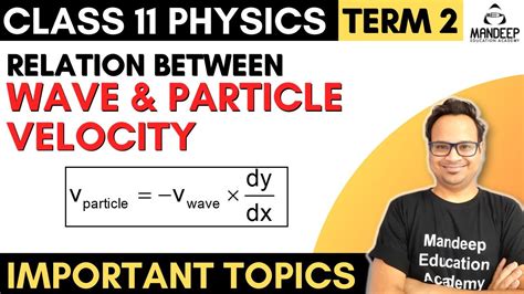 relation between wave velocity and particle velocity class 11