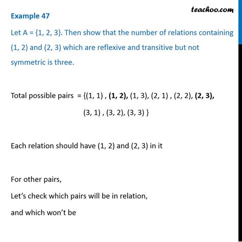 relation example questions