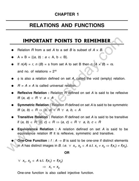 relations and functions worksheet class 11