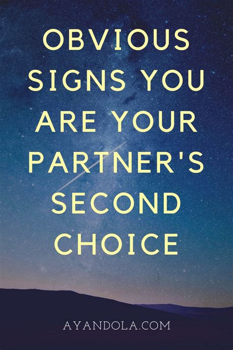 Relationship Second Choice Quotes