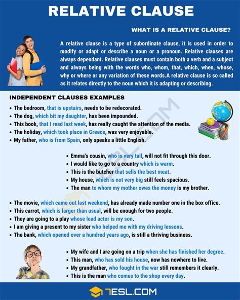 relative clause examples with answers class 9