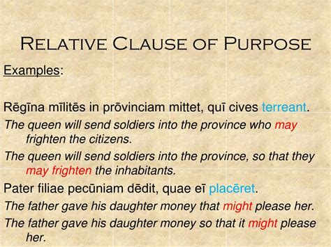 relative clause of purpose in latin