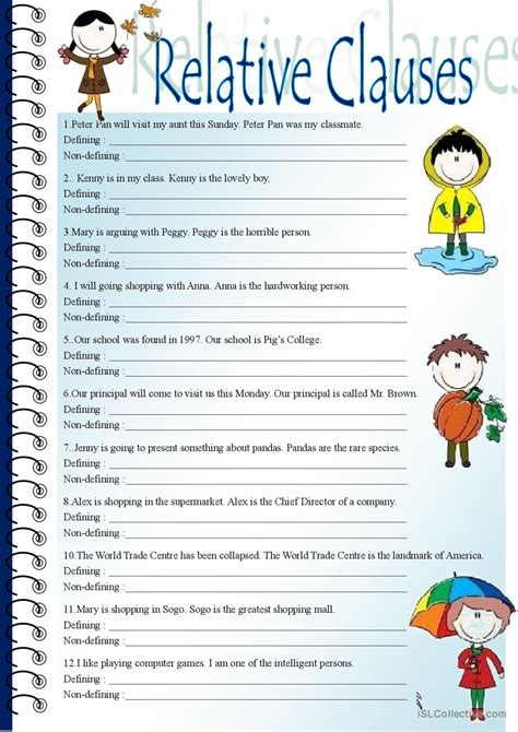 Relative Clauses Relative pronouns, Relative clauses, Pronoun worksheets