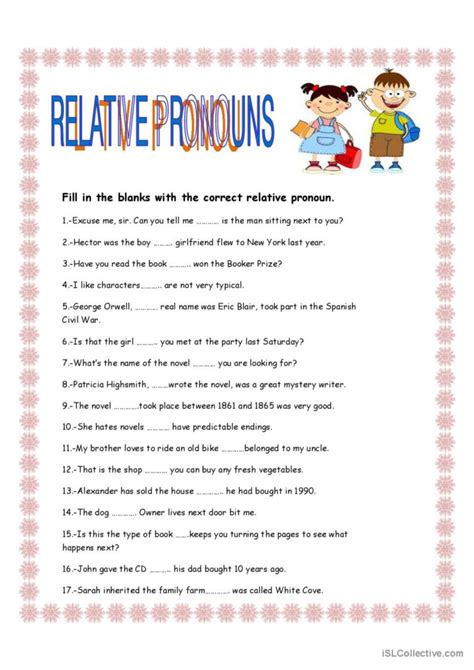 relative clauses exercises with answers pdf class 7
