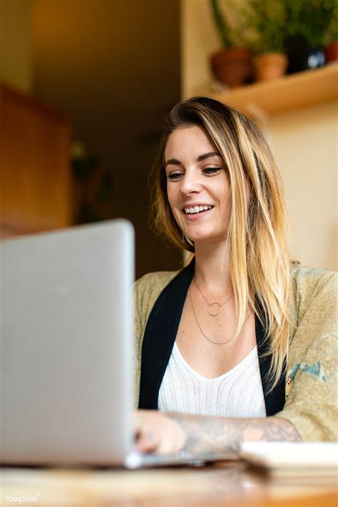 relaxed woman working from home