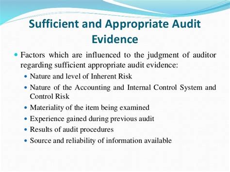 reliability of audit evidence examples