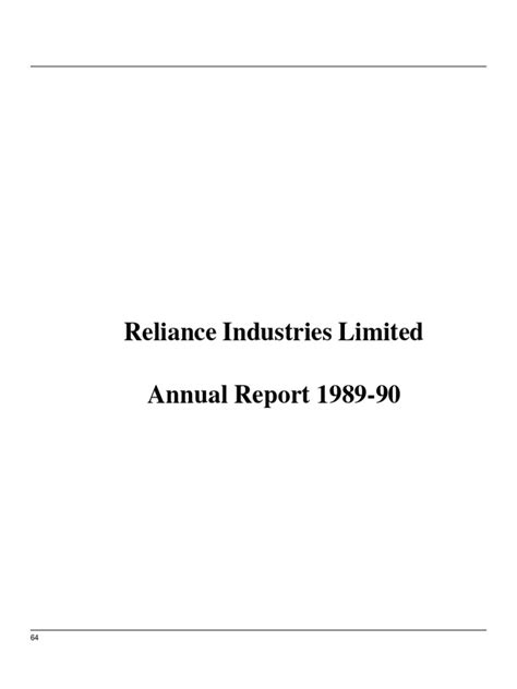 reliance industries limited annual report pdf