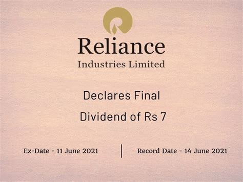 reliance industries ltd dividend