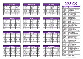 religious events calendar 2023