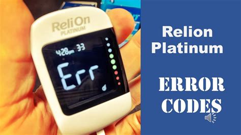 Relion Blood Pressure Error Code E4