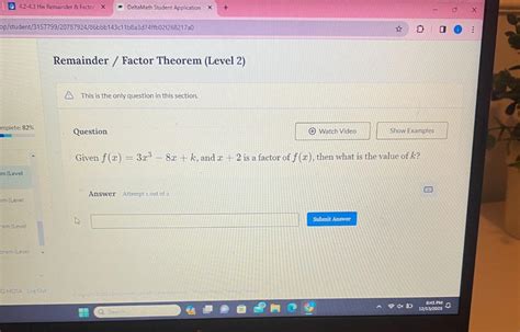 remainder / factor theorem level 2