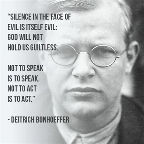 remaining silent in the face of evil