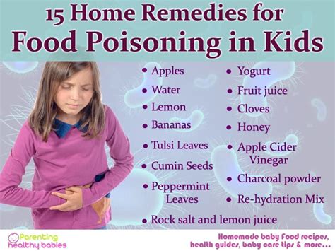 15 Home Remedies for Food Poisoning in Kids Food poisoning, Kids