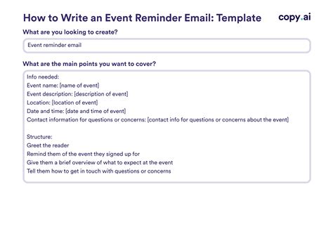 Reminder for Event Email Template