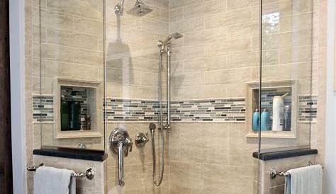 Corner shower with glass - Landenberg, Pa. #BathroomShowerMarble