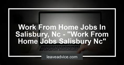 remote jobs salisbury nc