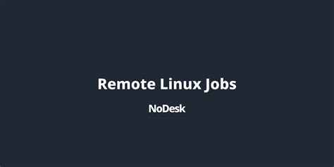 remote junior linux administrator jobs
