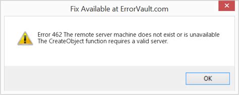 Remote Server Machine Does Not Exist