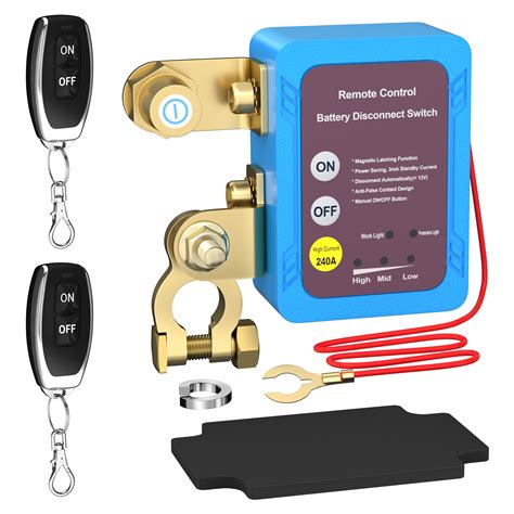 Remote Control Battery Disconnect Switch Universal 2.4W 200A Battery Kill Switch Easy Operation