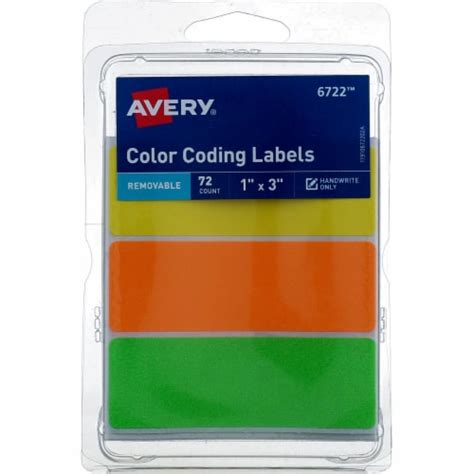 Removable Color Coding Labels Large