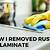 remove rust stain from countertop
