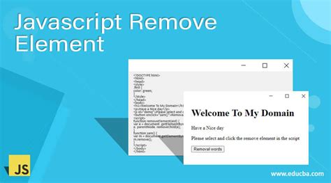 Remove Button Element Javascript