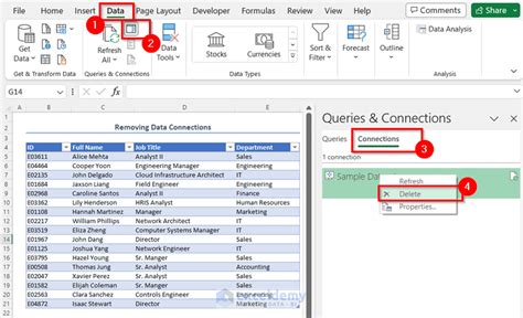 remove data connections from excel workbook