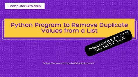 remove duplicate values in list python