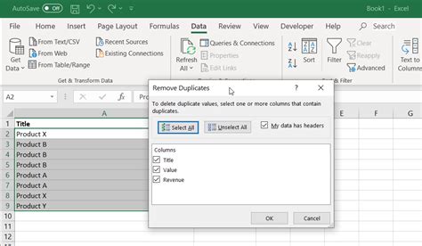 Remove Excel Duplicates