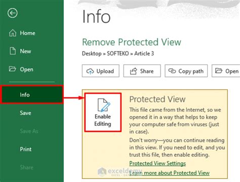 5 Ways Remove Excel Protected View