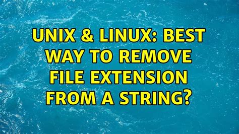 Remove Extension Unix