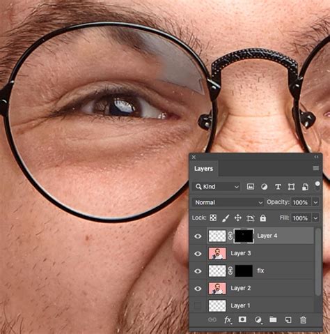Remove Eyeglass Reflection In Photoshop