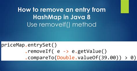Remove Hashmap Entry Java