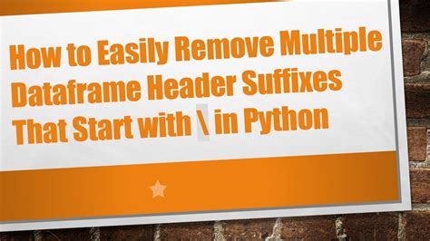 remove header from dataframe