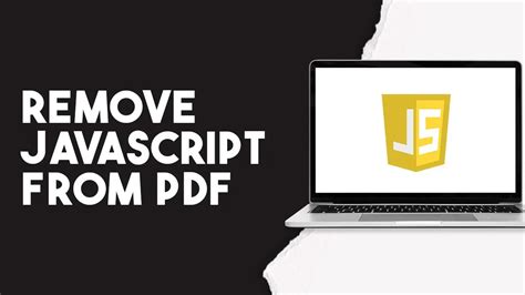 Remove Javascript Pdf
