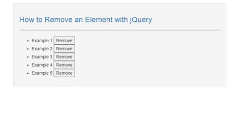 Remove Jquery Element