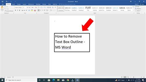 Remove Lines Of Text Box In Word