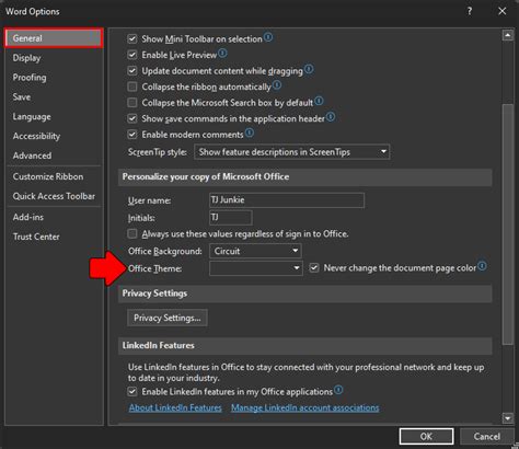 Remove Mode Sombre Word