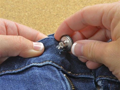 remove old button on jeans