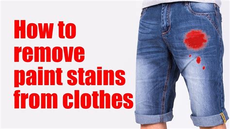 Remove Paint From Pants