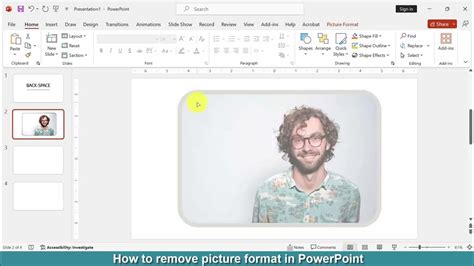 remove picture format in powerpoint