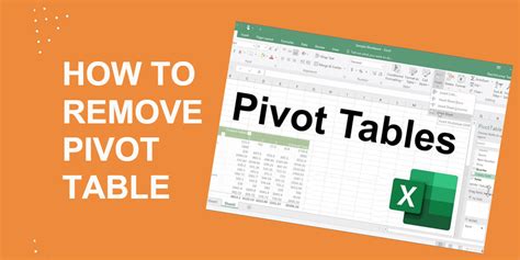Remove Pivot Table From Excel Spreadsheet